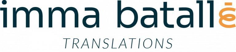 Logotipo versión completa de Imma Batallé 2022 Correctora y Traductora Freelance